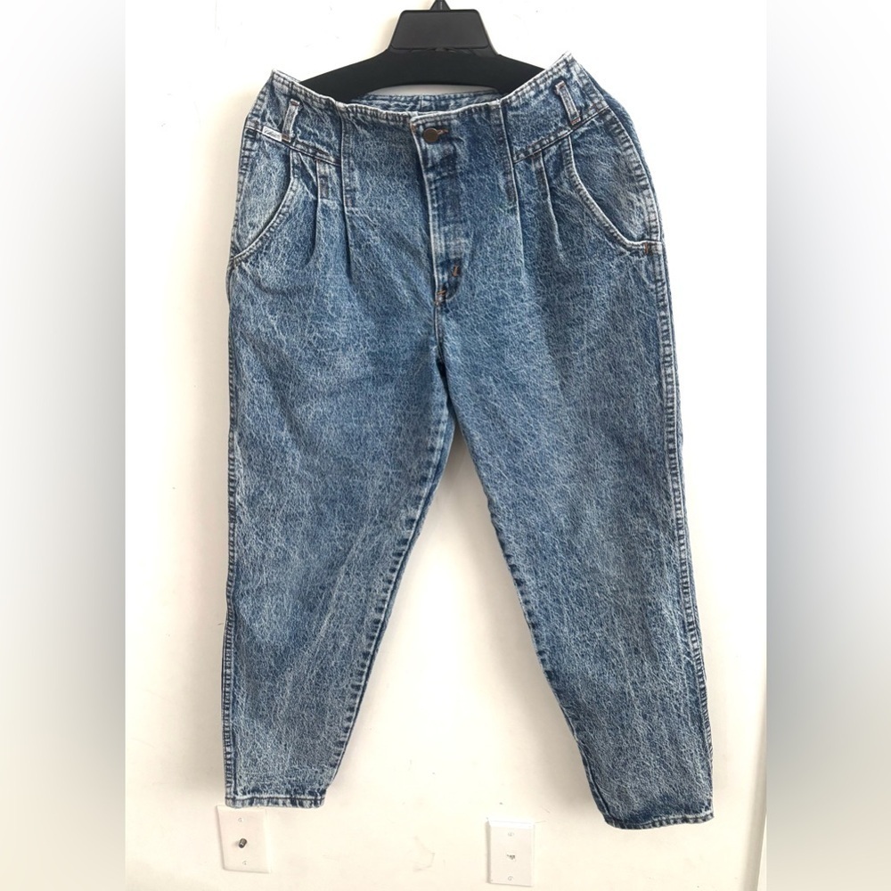 Vintage Chic Women’s Denim Jeans 80’s Size 16 High Rise Acid Wash Mom Jeans